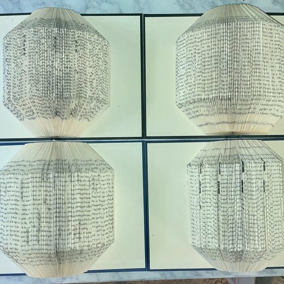 Upcyceld Vintage Book Decor Folded Book Art / 3D Book Sculpture / Book Origami - Picture 9 of 9